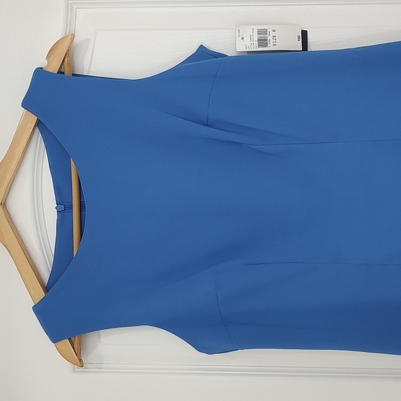 New ALYX Sleeveless Stretch Fitted Sheath Dress Pacific Blue Size 6 NWT - Picture 2 of 9